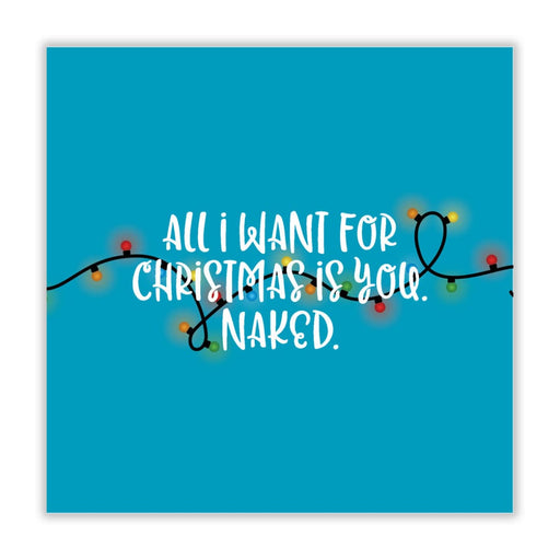 All I Want For Christmas Is You. Naked. Christmas Card -
