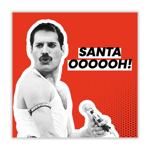 Freddie Mercury | Santa Ooooh Christmas Card - Greeting &