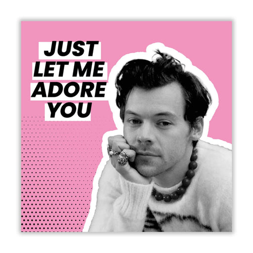 Harry Styles | Just Let Me Adore You Valentines Card -