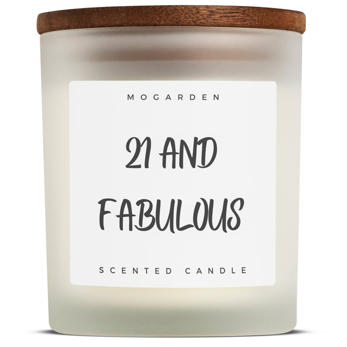 21st Birthday Candle - Luxury Vanilla Soy 220g | 21st Birthday Gift