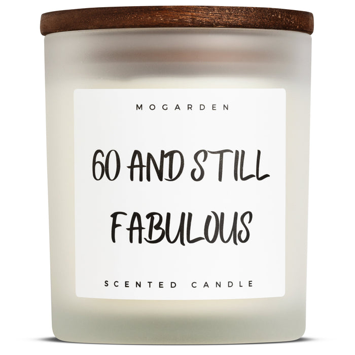 60th Birthday Candle - Luxury Vanilla Soy 220g | 60th Birthday Gift