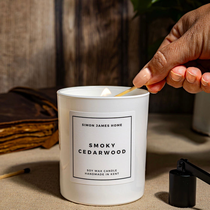 Smoky Cedarwood Candle - Handmade Soy Wax