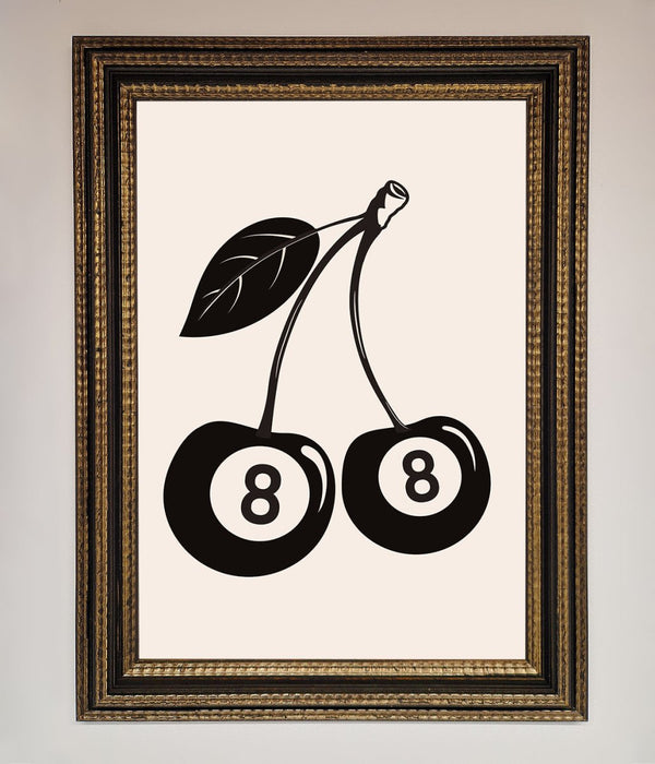 8 Ball Cherries Framed Wall Art - Hi Society
