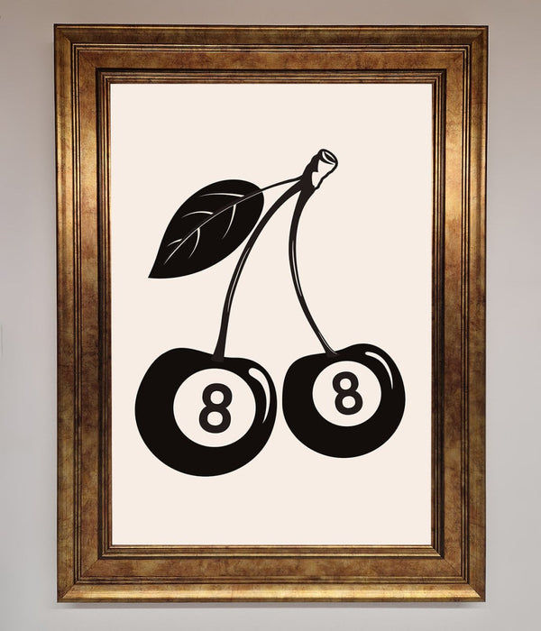 8 Ball Cherries Framed Wall Art - Hi Society