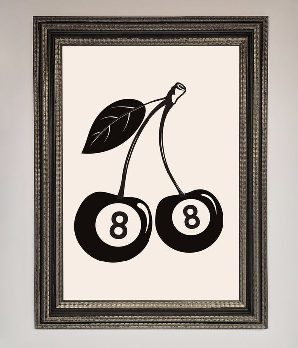 8 Ball Cherries Framed Wall Art - Hi Society