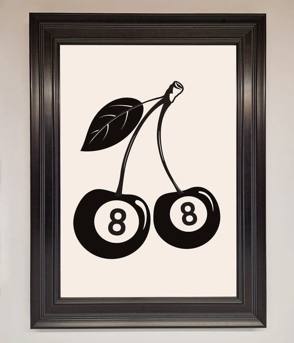 8 Ball Cherries Framed Wall Art - Hi Society