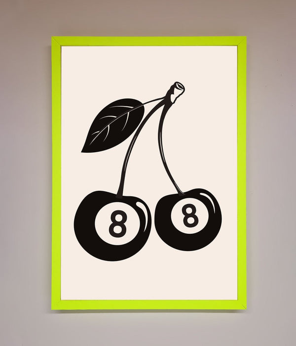 8 Ball Cherries Framed Wall Art - Hi Society