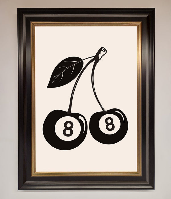 8 Ball Cherries Framed Wall Art - Hi Society