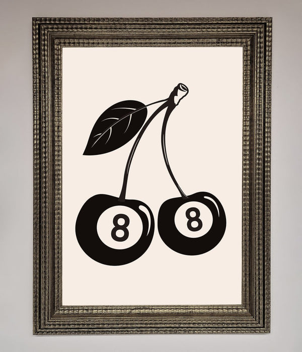 8 Ball Cherries Framed Wall Art - Hi Society