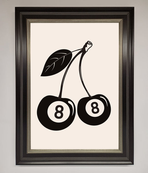 8 Ball Cherries Framed Wall Art - Hi Society