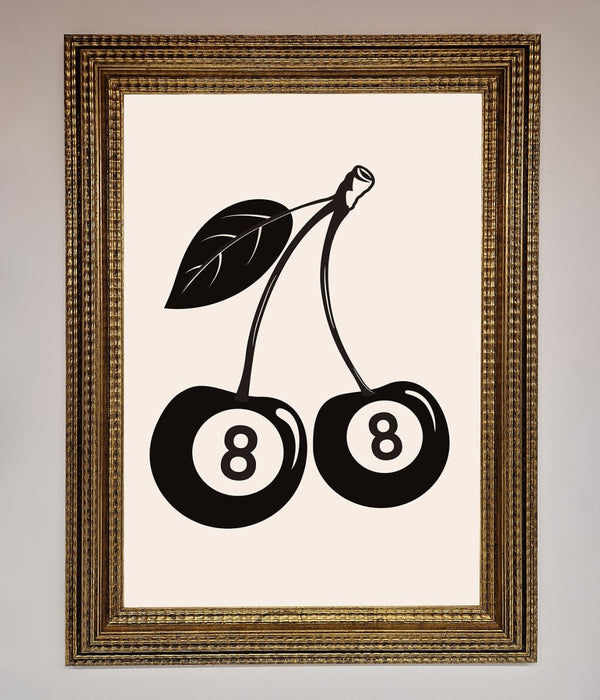 8 Ball Cherries Framed Wall Art - Hi Society