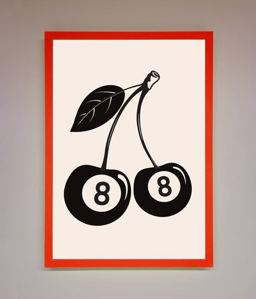 8 Ball Cherries Framed Wall Art - Hi Society