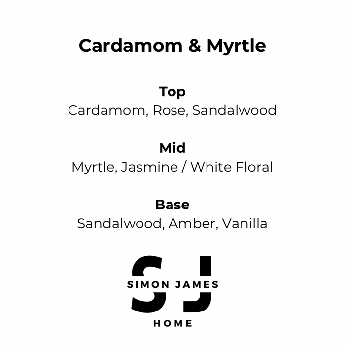 Cardamom & Myrtle Candle - Handmade Soy Wax