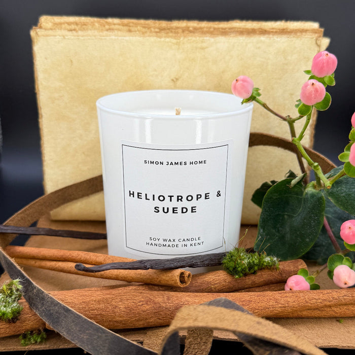 Heliotrope & Suede Candle - Handmade Soy Wax