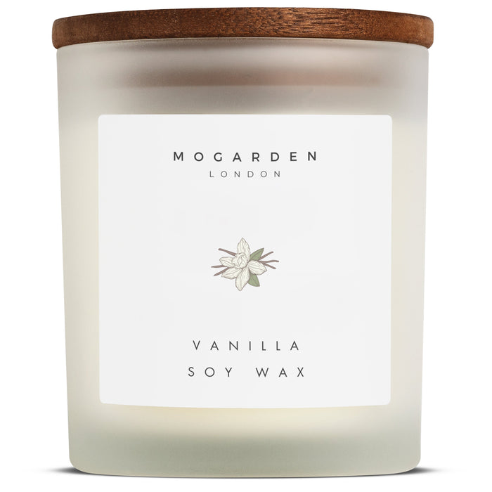 Luxury Vanilla Candle - Vanilla Amber Floral Soy 220g | Scented Candle Gift