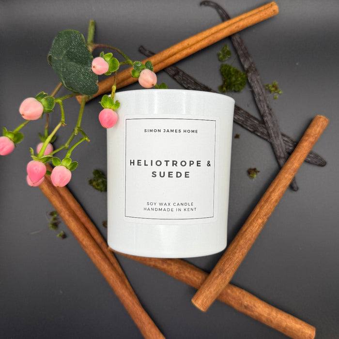 Heliotrope & Suede Candle - Handmade Soy Wax