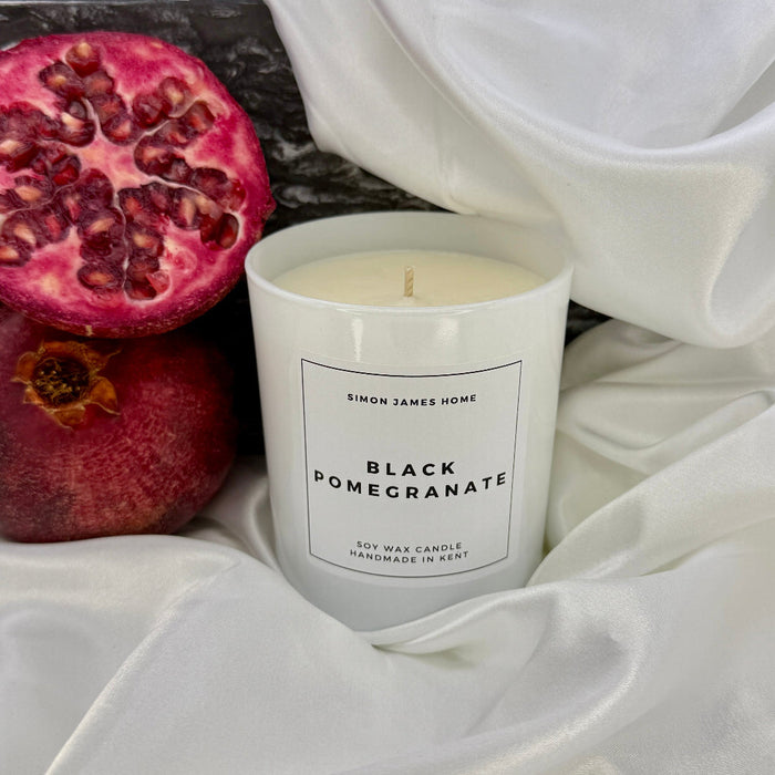 Black Pomegranate Candle - Handmade Soy Wax