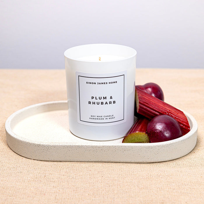 Plum & Rhubarb Candle - Handmade Soy Wax