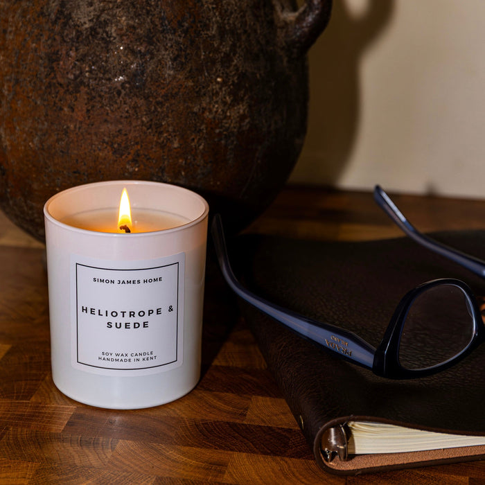 Heliotrope & Suede Candle - Handmade Soy Wax