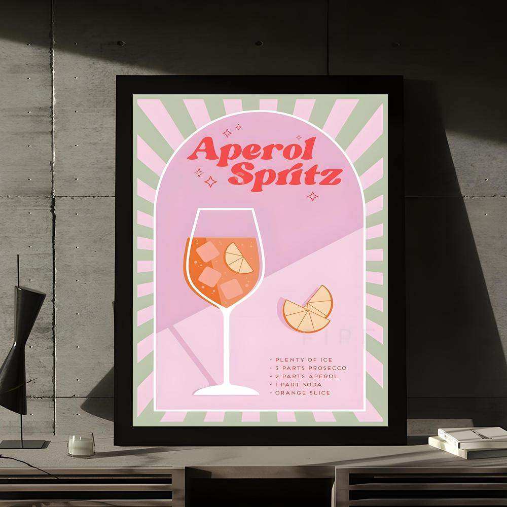 Sunset Aperol Spritz Print