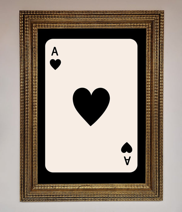 Ace Of Hearts Framed Poster - Hi Society