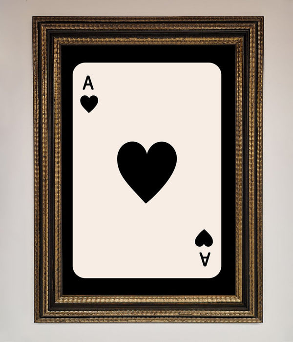 Ace Of Hearts Framed Poster - Hi Society