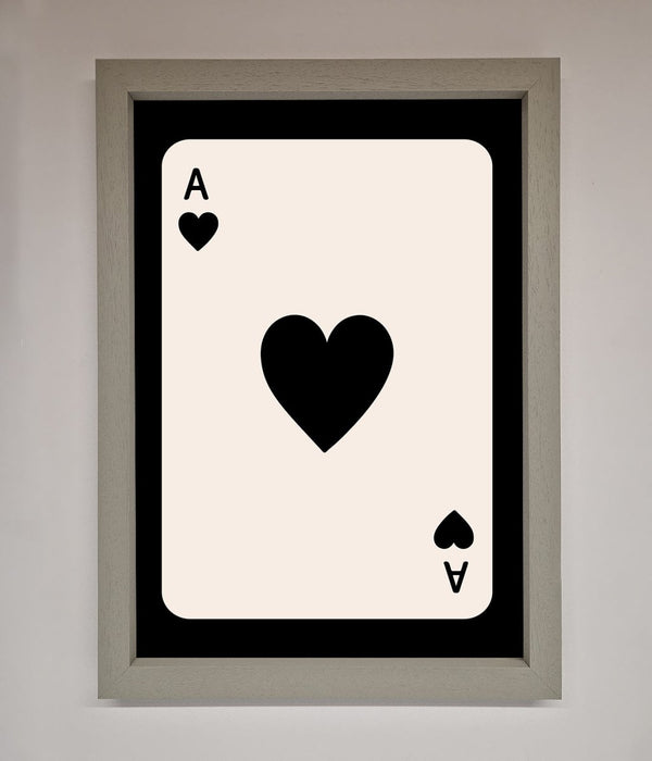 Ace Of Hearts Framed Poster - Hi Society