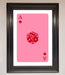 Ace Of Spades Poker Pink Framed Wall Art - Hi Society