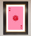 Ace Of Spades Poker Pink Framed Wall Art - Hi Society