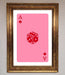 Ace Of Spades Poker Pink Framed Wall Art - Hi Society