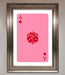 Ace Of Spades Poker Pink Framed Wall Art - Hi Society