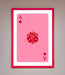 Ace Of Spades Poker Pink Framed Wall Art - Hi Society