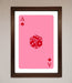 Ace Of Spades Poker Pink Framed Wall Art - Hi Society