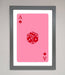 Ace Of Spades Poker Pink Framed Wall Art - Hi Society