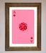 Ace Of Spades Poker Pink Framed Wall Art - Hi Society