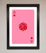 Ace Of Spades Poker Pink Framed Wall Art - Hi Society