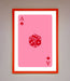 Ace Of Spades Poker Pink Framed Wall Art - Hi Society