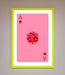 Ace Of Spades Poker Pink Framed Wall Art - Hi Society