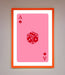Ace Of Spades Poker Pink Framed Wall Art - Hi Society