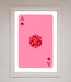 Ace Of Spades Poker Pink Framed Wall Art - Hi Society