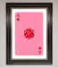Ace Of Spades Poker Pink Framed Wall Art - Hi Society