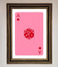 Ace Of Spades Poker Pink Framed Wall Art - Hi Society