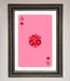 Ace Of Spades Poker Pink Framed Wall Art - Hi Society