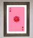 Ace Of Spades Poker Pink Framed Wall Art - Hi Society