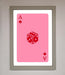 Ace Of Spades Poker Pink Framed Wall Art - Hi Society
