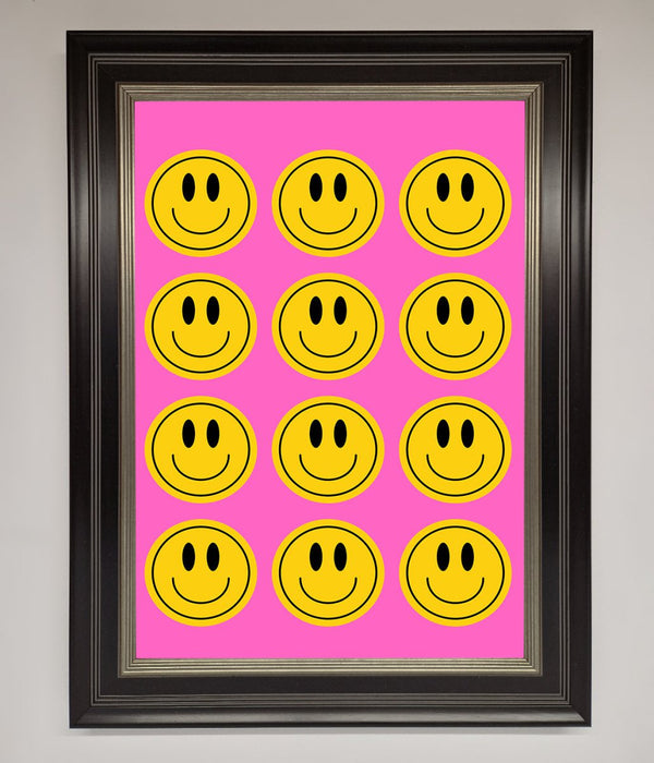 Acid Smile Faces Framed Poster - Hi Society