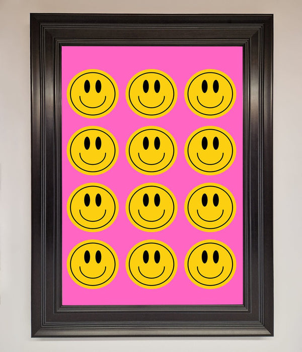 Acid Smile Faces Framed Poster - Hi Society