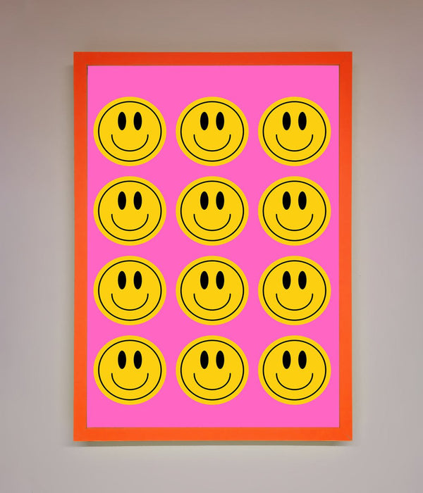 Acid Smile Faces Framed Poster - Hi Society