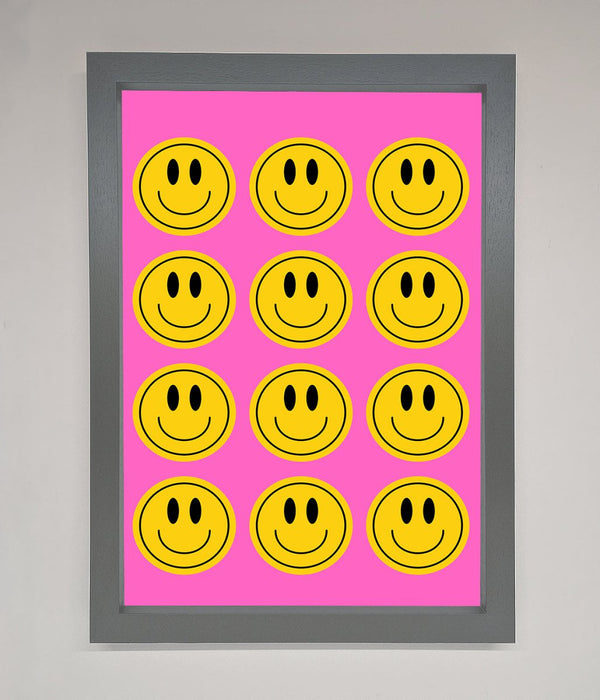 Acid Smile Faces Framed Poster - Hi Society