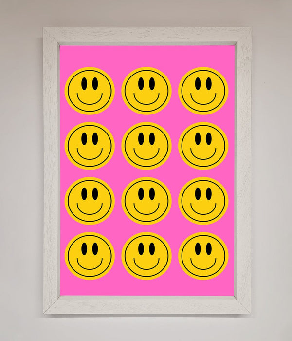 Acid Smile Faces Framed Poster - Hi Society